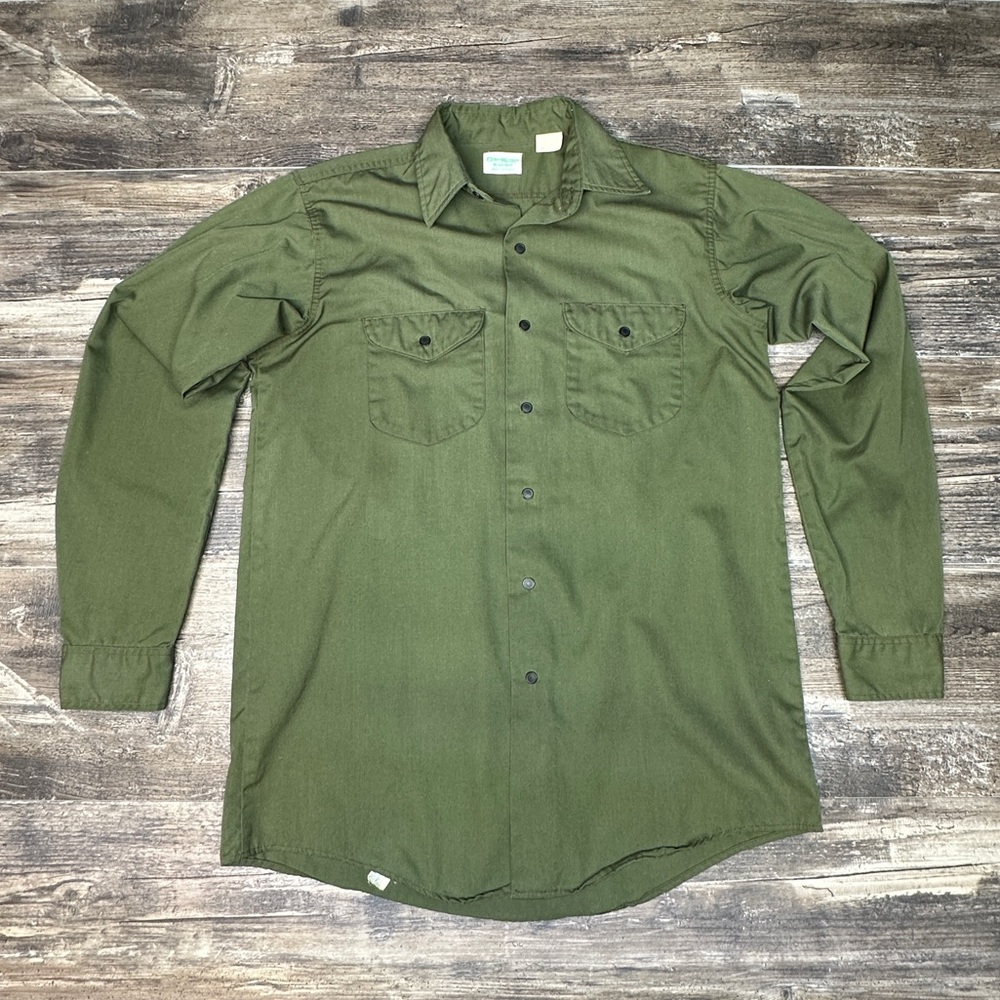 Vintage OshKosh B’gosh Work Shirt USA Made Union Tag  BEST-PREST  - Large